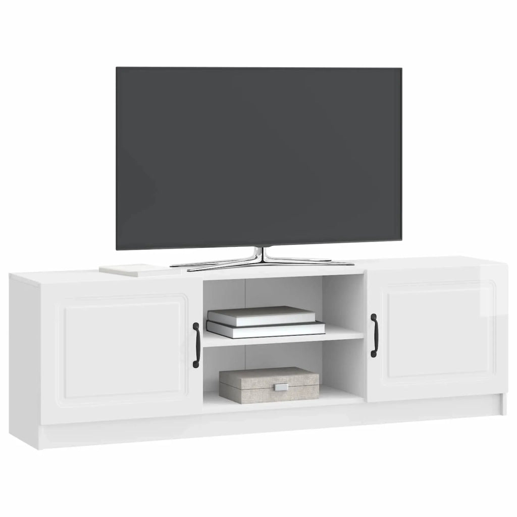 Mobile TV Bianco Lucido 150 x 31 x 47 cm Legno ingegnerizzato 895839