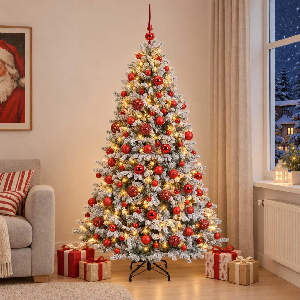 Albero di Natale Artificiale con Palline 210 cm 300 LED 3466821