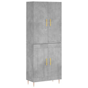 Credenza | Madia | Buffet da pranzo | Armadio da pranzo Grigio Cemento 69,5x34x180 cm in Legno Multistrato