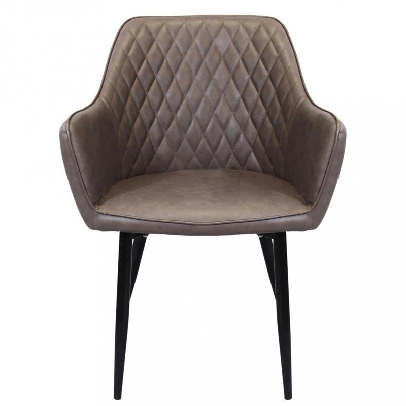 POLTRONA SINDY IN ECOPELLE 56 X 60 X 87 CM COLORE MARRONE OKX