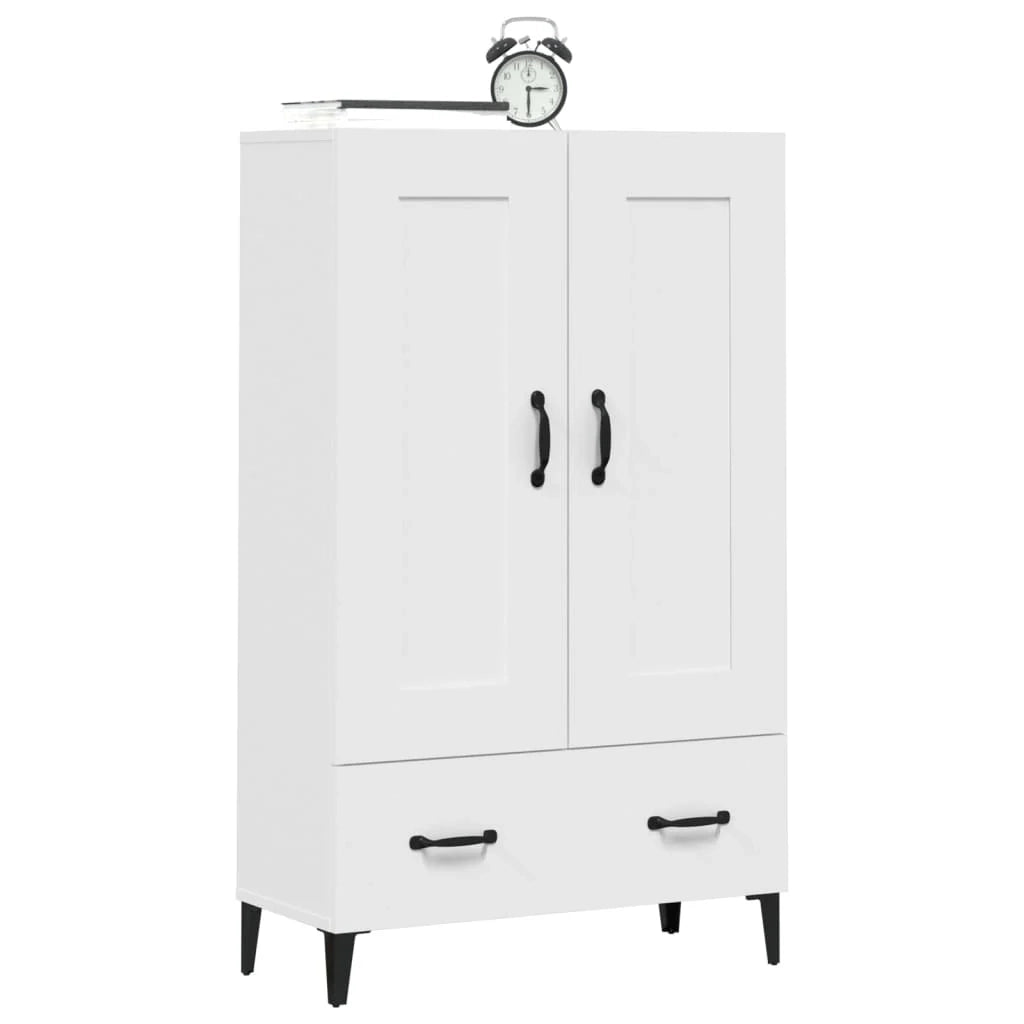 Buffet credenza cassettiera mobile contenitore organizer cucina soggiorno soggiorno alto 70 x 31 x 115 cm derivati ​​del legno bianco 02_0032761