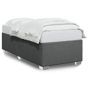 Letto singolo | Letto per adulti | Giroletto senza Materasso Grigio Scuro 90x200 cm Tessuto