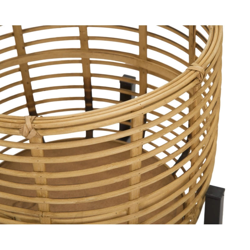 Porta Vasi Rattan Coppia cm ø 41x47-33x39