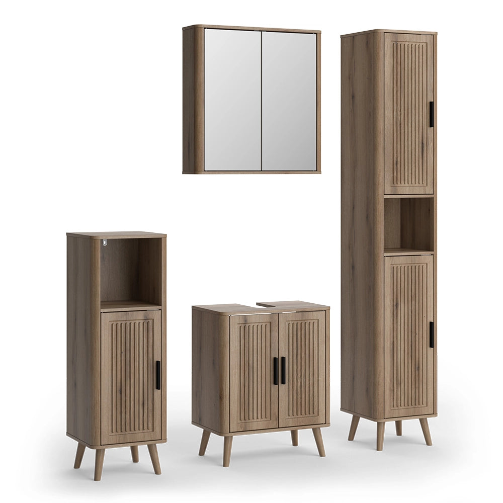 Set mobili bagno Skara Rovere 4 parti Vicco