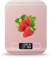 Ponderale da cucina, 5 kg (11 lb) con 6 impostazioni di taratura e display LCD, bilancia digitale in acciaio inossidabile con precisione di 0,05 oz/1 grammo in grammi e once, per la cottura, la preparazione di pasti e diete.