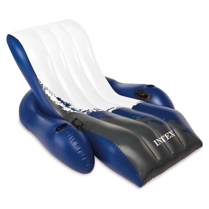 Intex 58868EU galleggiante da piscina e da spiaggia Nero, Blu, Bianco Sedia a sdraio galleggiante