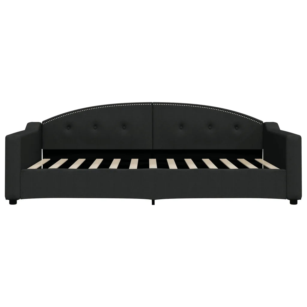 Divano Letto con Letto Estraibile-Sofa Letto-Daybed Nero 100x200 cm in Tessuto 182786