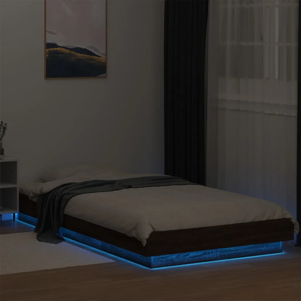 Giroletto Luci LED Rovere Marrone 100x200 cm Legno Multistrato 3281118