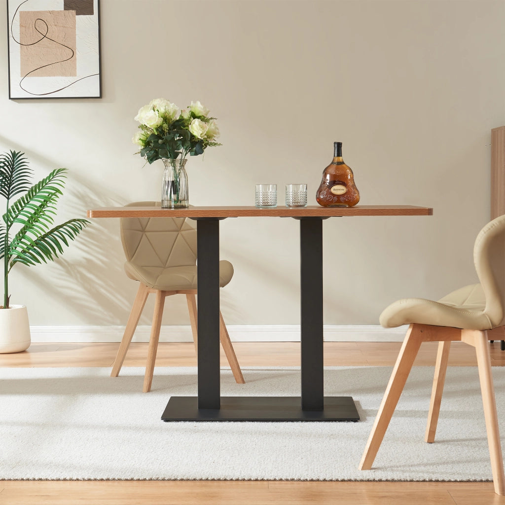 Telaio per Tavolo 'Fai da Te' Vadejord Struttura a 2 Gambe 70 x 40 x 73 cm - Nero [en.casa]