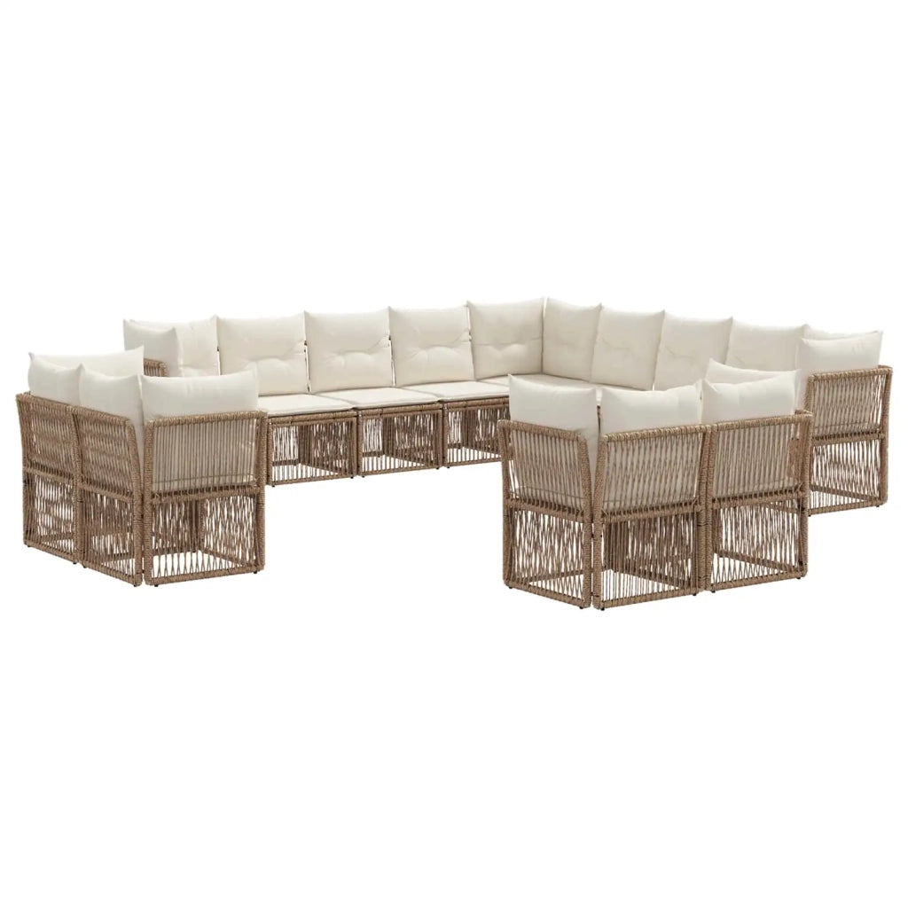 Set Divano da Giardino 13 pcs Beige polyrattan 3434436