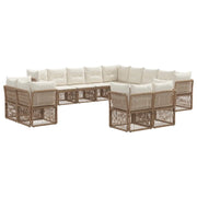 Set Divano da Giardino 13 pcs Beige polyrattan 3434436