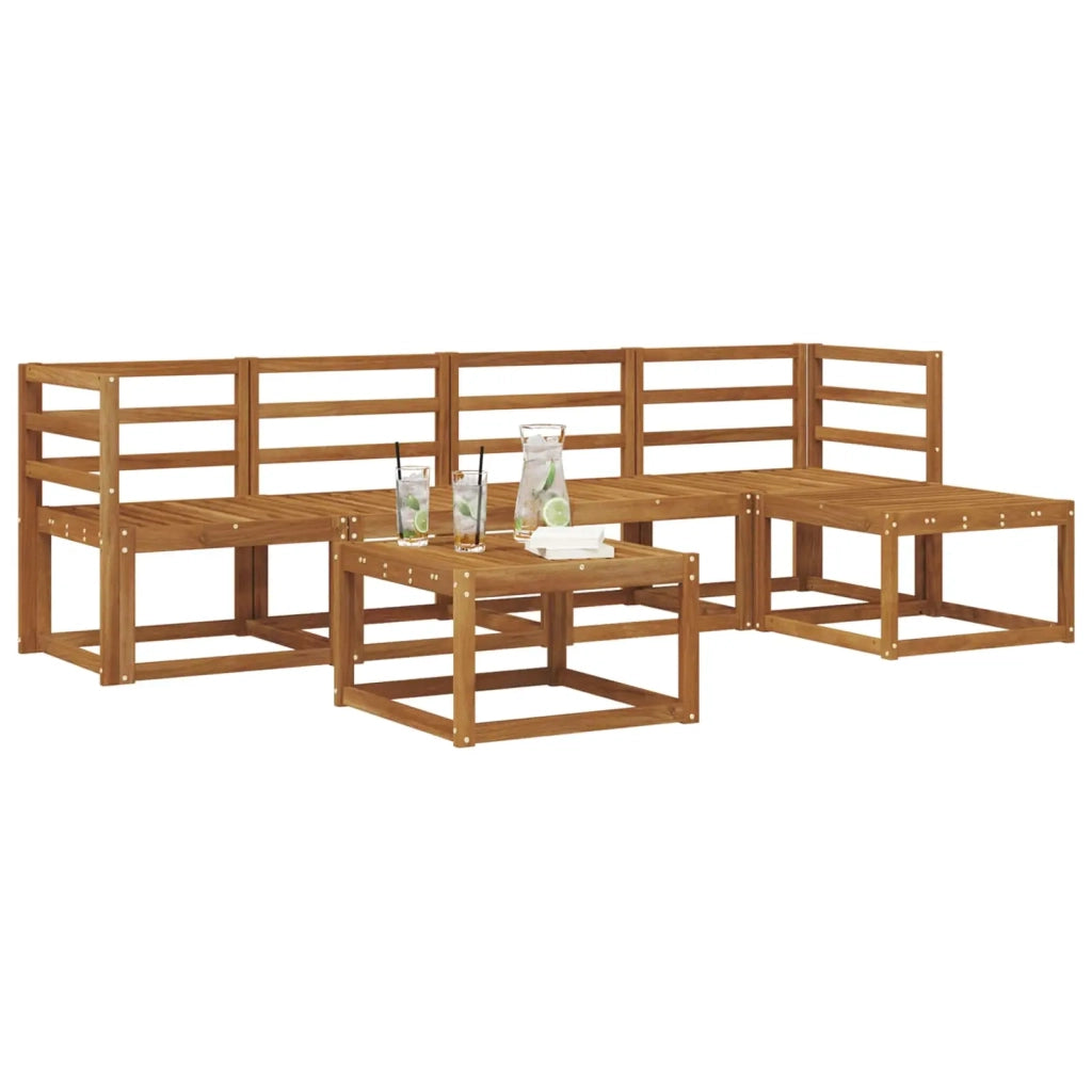 Set di divani da esterno 6 pcs Naturale