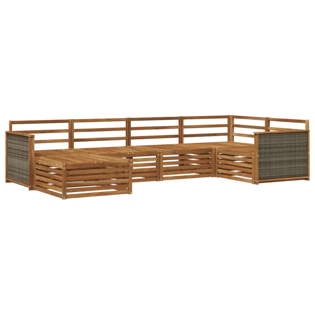 Set di divani da esterno 6 pz Naturale 3383557