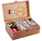 Maniglie per cucire in legno - Cassetto per magazzino - Organizzatore - Kit per cucito - Progettazione confortevole