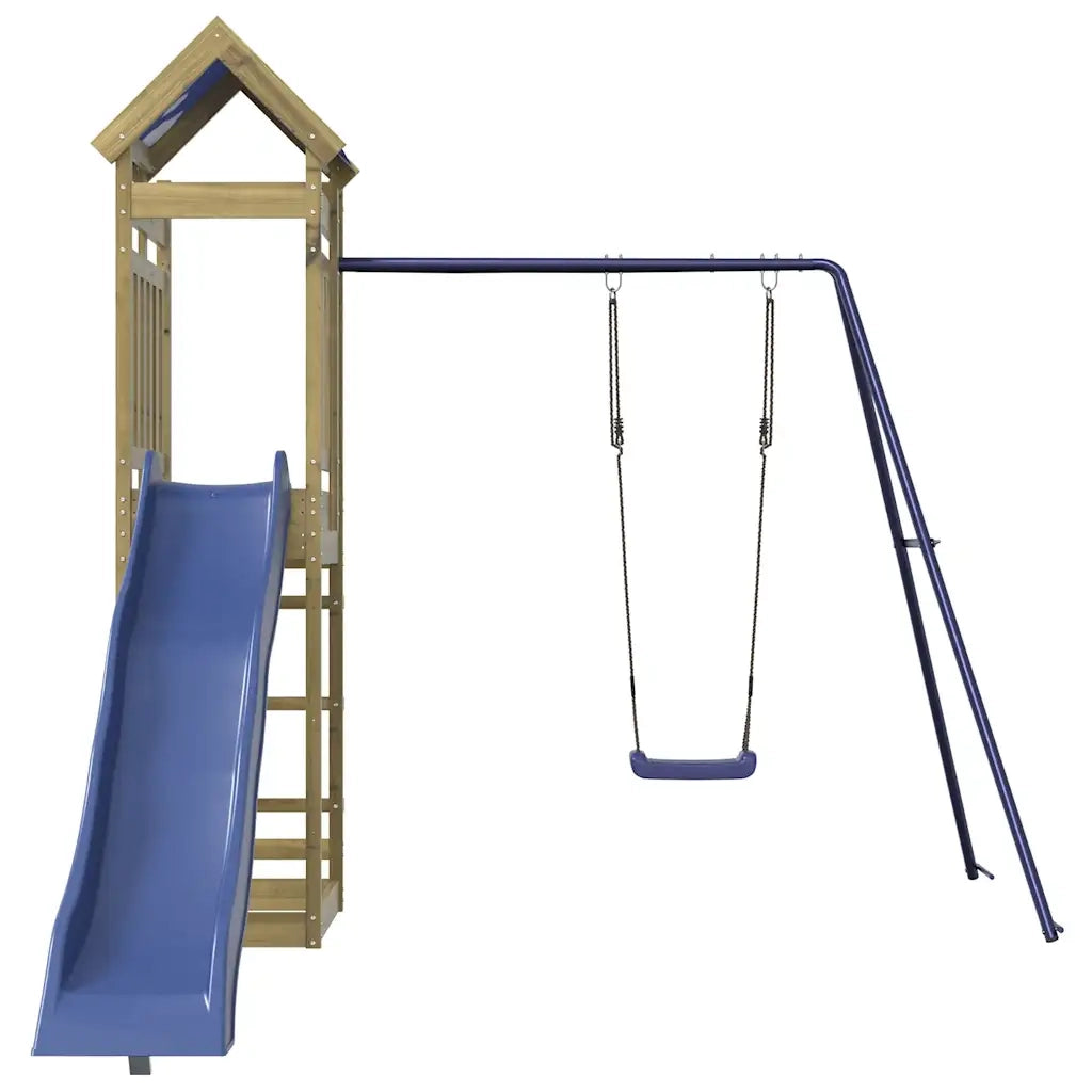Set da Gioco da Esterno in Legno di Pino Impregnato