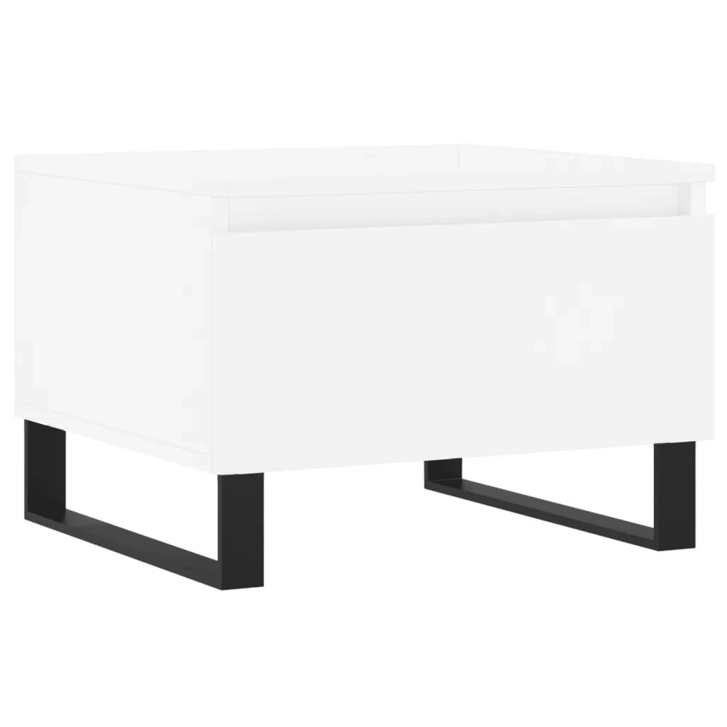 2 pz Tavolini da salotto | Tavolino da caff¨¨ | Tavolino da Soggiorno Bianchi 50x46x35cm in Legno Multistrato