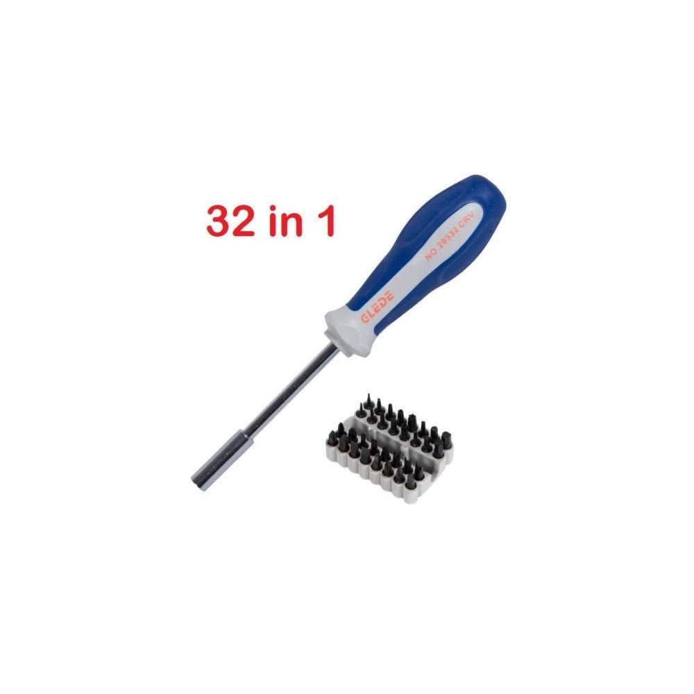 Trade Shop - Set 32 In 1 Cacciavite Punte Intercambiabili 32 Pz Cellulari Orologi Pc -