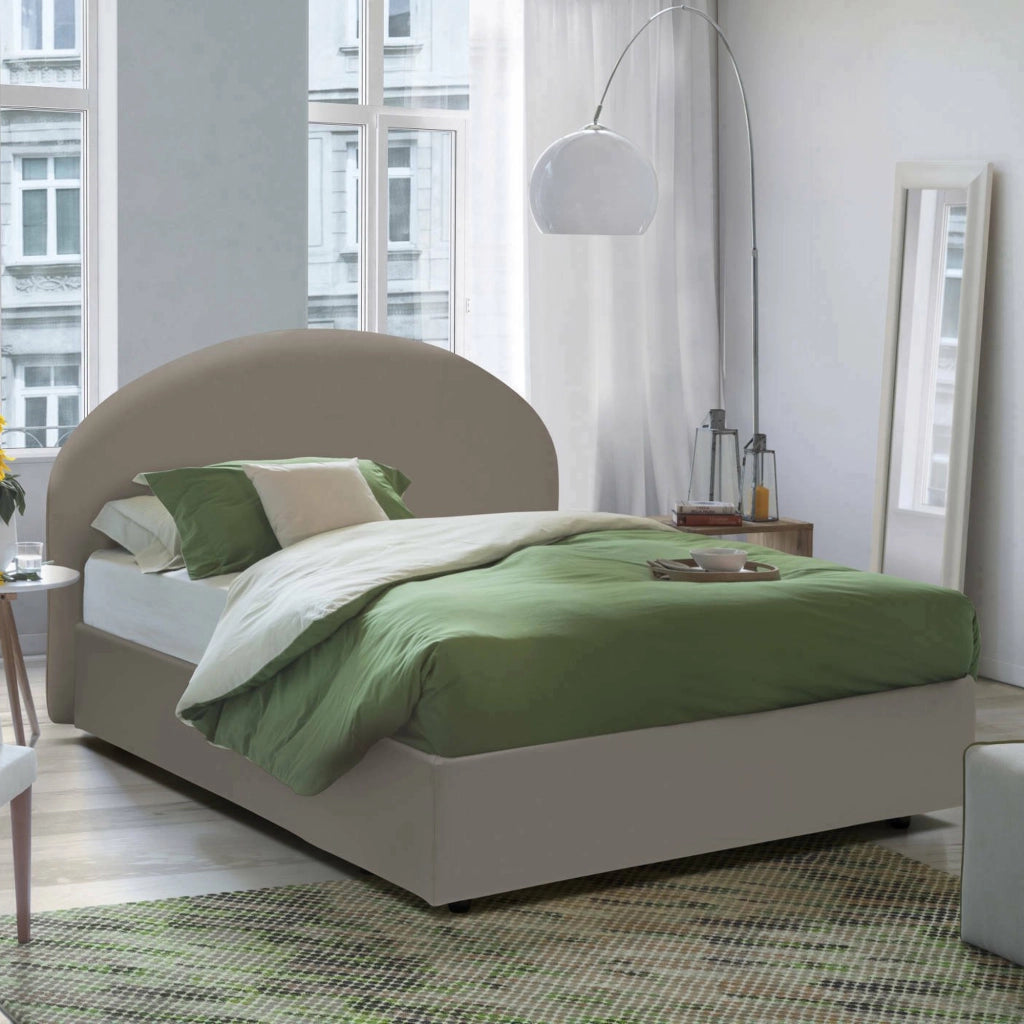Letto Matrimoniale Adelfia, Letto Matrimoniale Materasso Incluso Made in Italy, Grigio