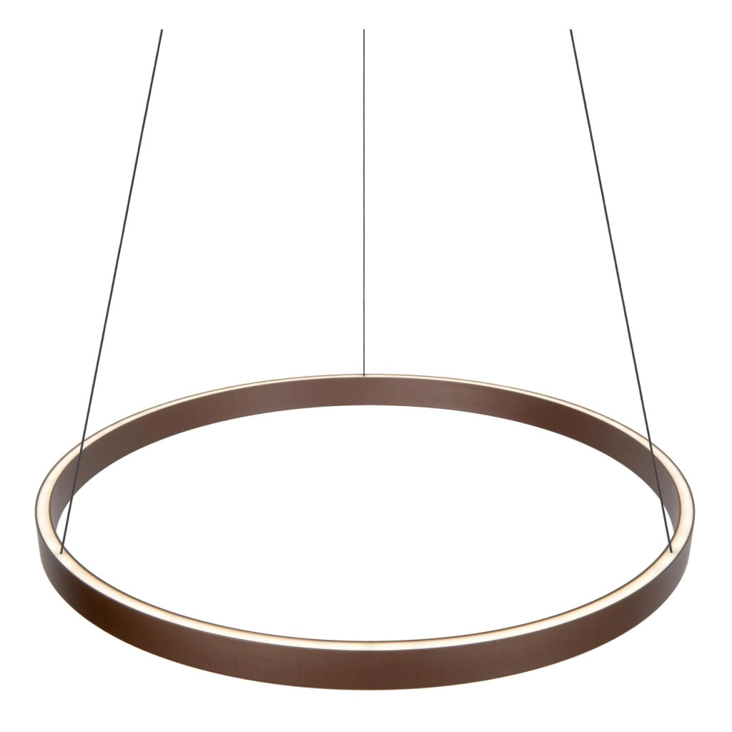 Lampada sospesa ring ruggine LIANE LED 80 cm Lucide