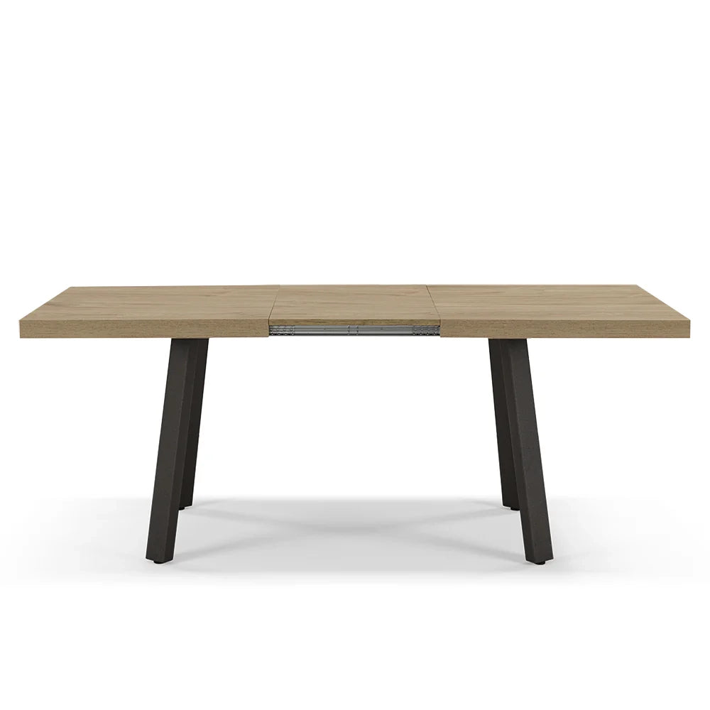 Tavolo allungabile da pranzo Noce Nodato 145x85 modello MIRO’ fino a 195 CM per sala da pranzo, cucina e soggiorno, design moderno con top in melaminico