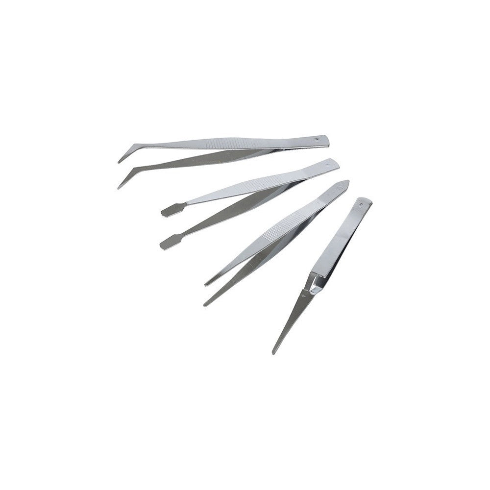 Trade Shop - Set 4 Pinzette In Accaio Inossidabile Per Sopraciglie Sopra Ciglie Mackup Beauty -