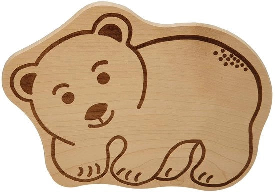 Plank da Sveglia per Bambini con Motivo di Orso Polare e Orso dell'Isola con Dimensioni di circa 24 x 17,5 x 1 cm