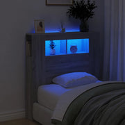 Testiera LED Grigio Sonoma 100x18,5x103,5 cm Legno Multistrato