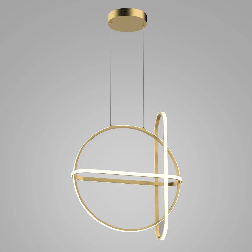 Lampada a sospensione LED ottone 3 luci Italux Cerrila