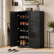 SCARPIERA 5 Ripiani 72x34,5x103 cm Nera con Ripiani Regolabili