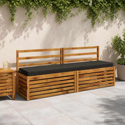Cuscini per Panchina a 2 Pezzi SOEST 2 pz 100% Poliestere Nero 949965