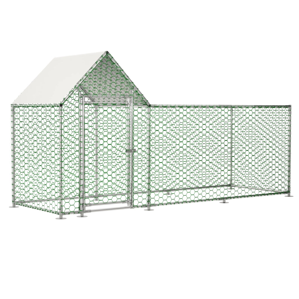 RECINTO PER POLLAME 3 x 1 x 1,5 m in metallo zincato, argento