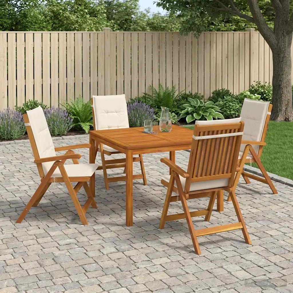 Set da pranzo da giardino 5 pezzi 5 pz Naturale 3434614