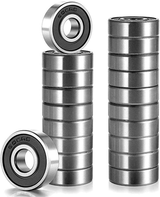 Lavaggi a rulli 20 pezzi - ABEC 7 - Profondità di rullo - Anello di rullo - Acciaio di carbonio - Rapido e liscio - Lavaggi skateboard
