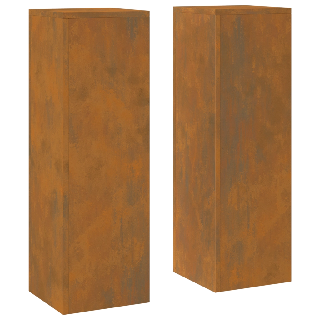Portavasi da Esterno Pilastro 2 pcs 24x24x75 cm Acciaio Inossidabile