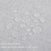 Tavolino con Finestra in Lino e Protezione Idrorepellente, Grigio Chiaro, 100 x 140 cm