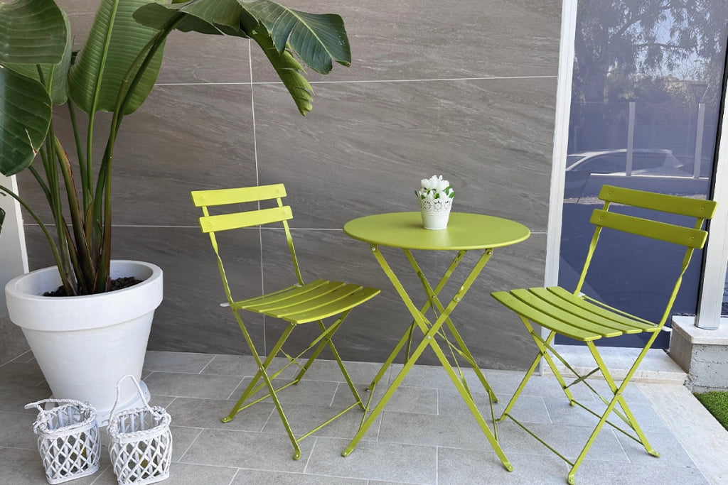 Set tavolo e sedie da giardino pieghevoli lime – Positano TRSP16PO