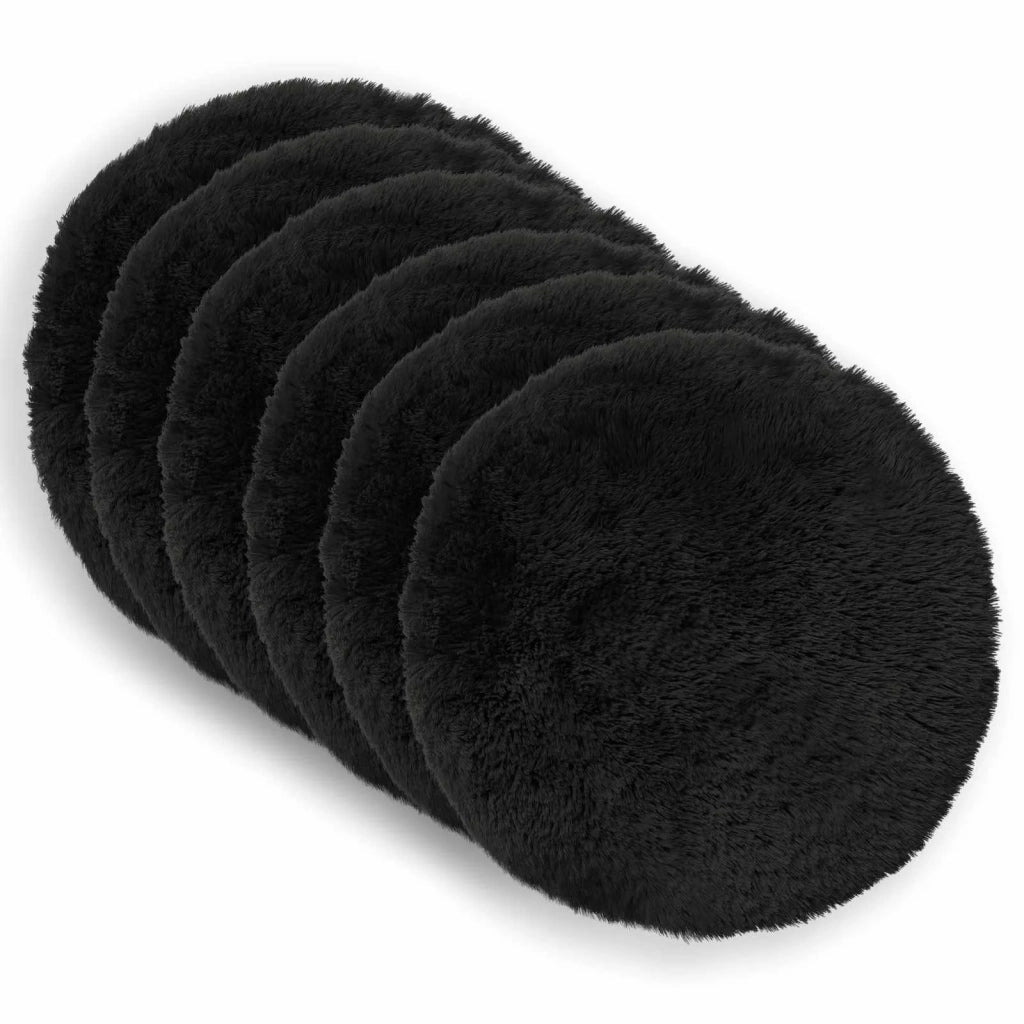 Cuscino con cuscino HEERLEN 2 pz Nero Fleece PV 929217