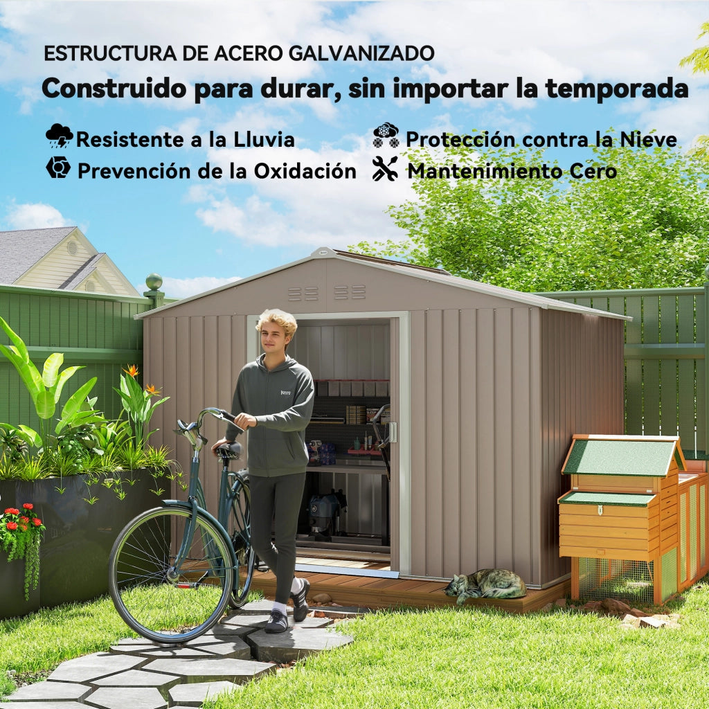 Casetta da Giardino ¨C Minimal ¨C Grigio Chiaro 277x195x192 cm
