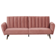 Divano letto rosa letto trasformabile in velluto tappezzeria elegante glam moderno soggiorno camera da letto