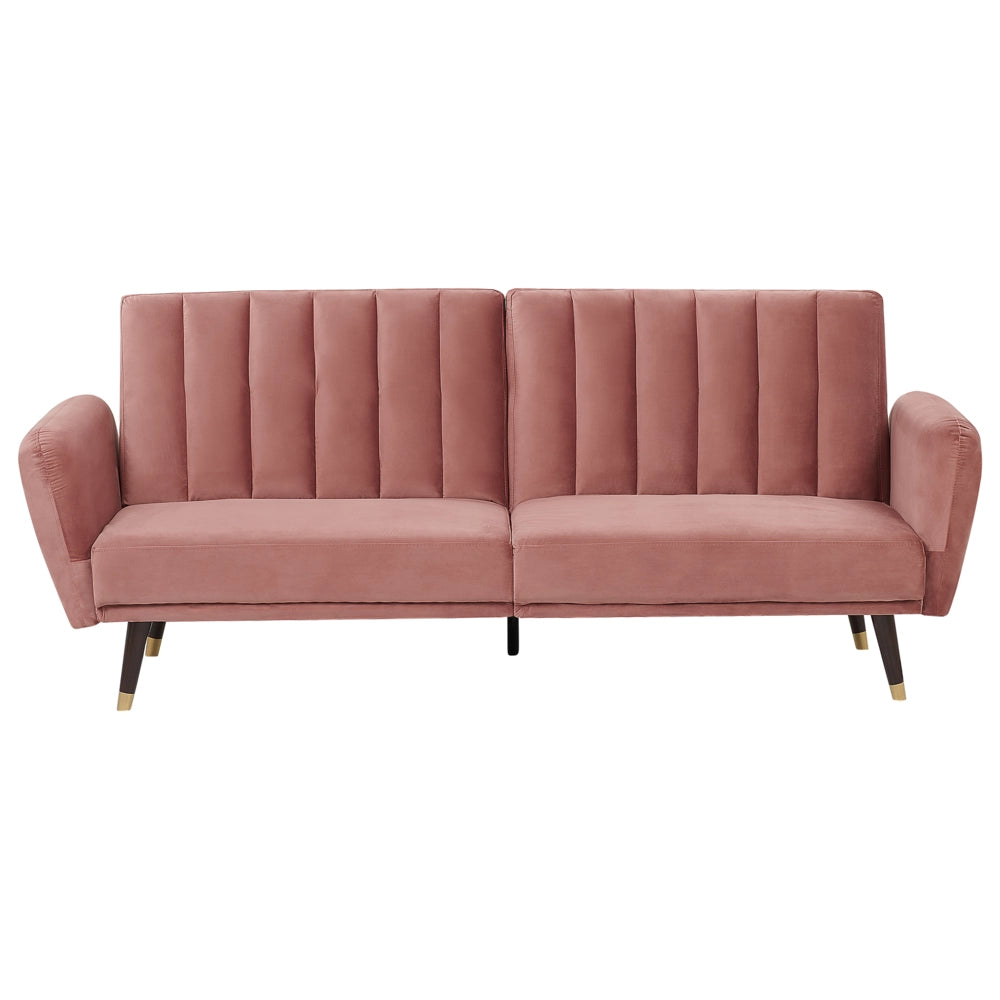 Divano letto rosa letto trasformabile in velluto tappezzeria elegante glam moderno soggiorno camera da letto
