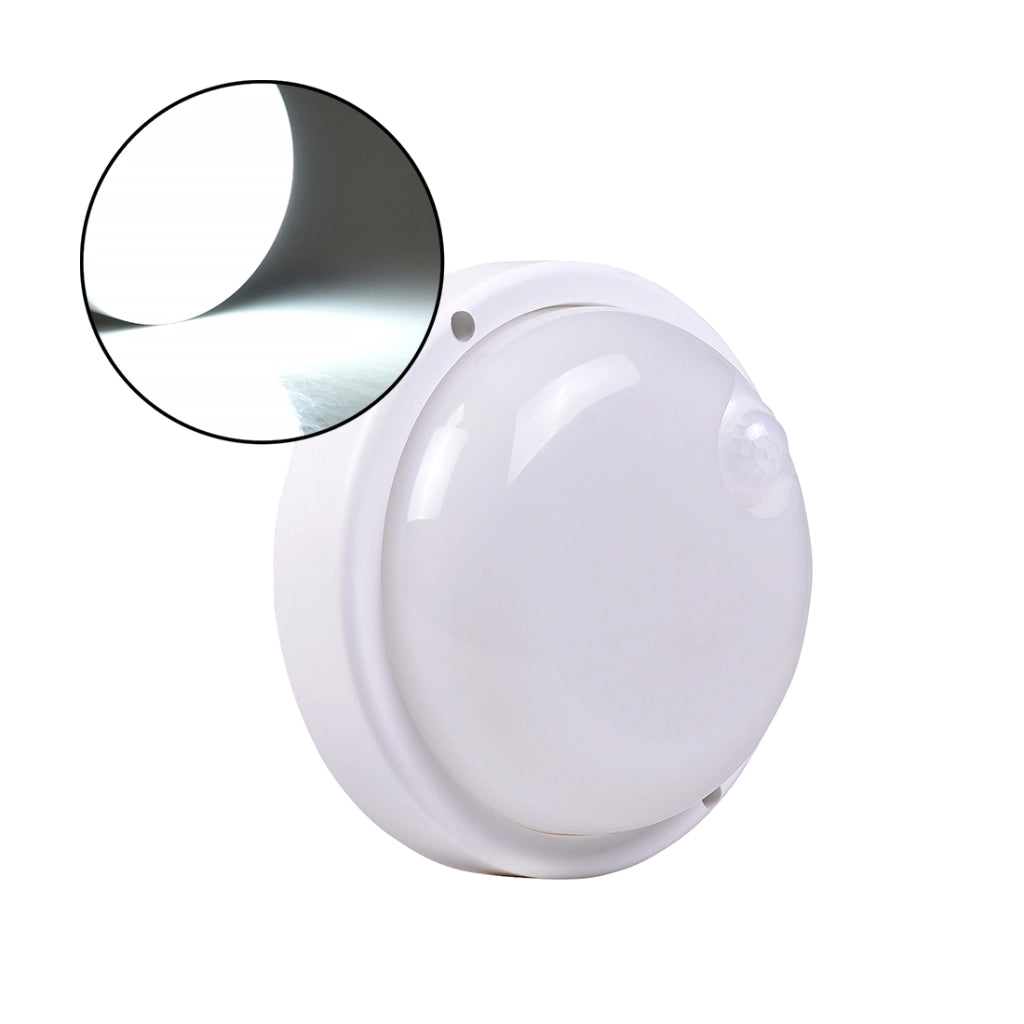 APPLIQUE LAMPADA LED DA PARETE TONDA CON SENSORE DI MOVIMENTO 9W LUCE FREDDA 6500K° IP56 - ILLUMINAZIONE RISPARMIO ENERGETICO