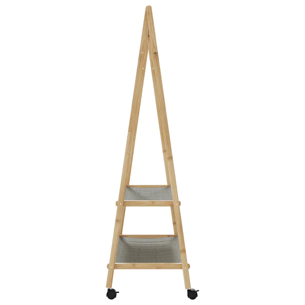 Appendiabiti con Ripiani e Ruote 96x45,5x155,5 cm in Bamb¨´ CFW9809773