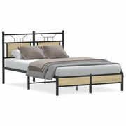 Letto matrimoniale | Letto per adulti | Giroletto senza Materasso Rovere Sonoma 120x200cm in Truciolato
