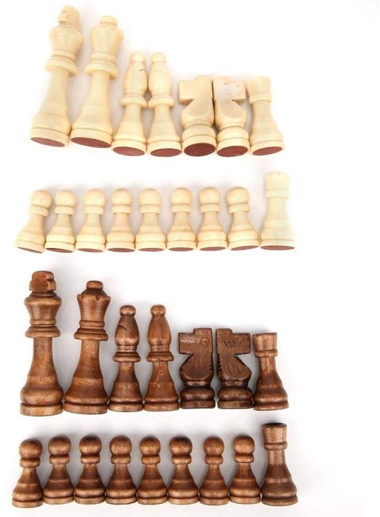 Sistema da Scacchi in Legno - 32 Pezzi - Ideale per Bambini e Adulti - Giocattolo Educativo - Gioco Strategico - Adatto per