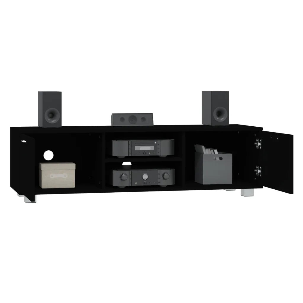vidaXL Mobile Porta TV Nero 140x40,5x35 cm in Legno Multistrato