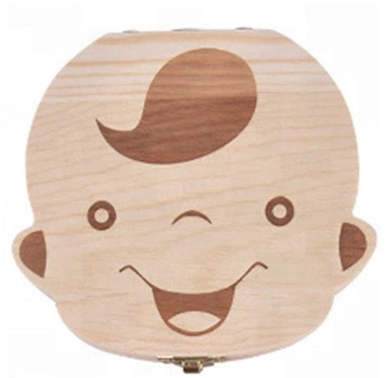 Trovapacchi per latte in legno - Scatola per conservare i denti del latte - Ricordo per bambini