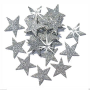 Sticker Decorazione di Neve | 48 pezzi | 25 mm | Sticker di Neve per Tessuti | Decorazione per Finestre di Natale e Inverno