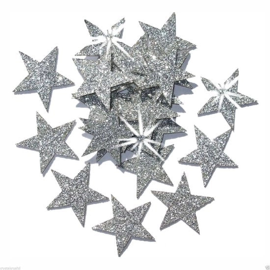 Sticker Decorazione di Neve | 48 pezzi | 25 mm | Sticker di Neve per Tessuti | Decorazione per Finestre di Natale e Inverno