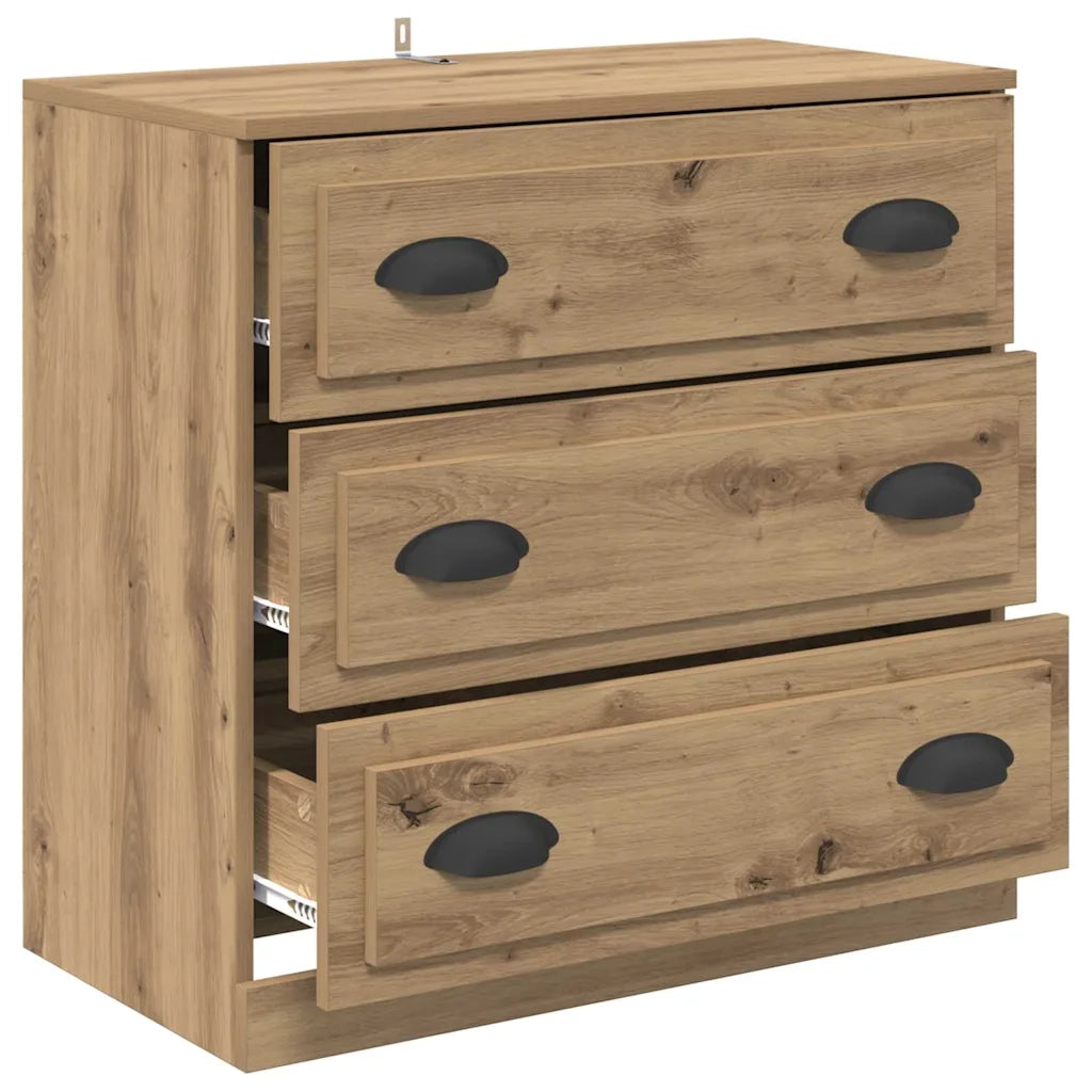Credenza con Cassetto-Buffet-Armadio da cucina Rovere artigianale 70 x 35,5 x 67,5 cm 473617