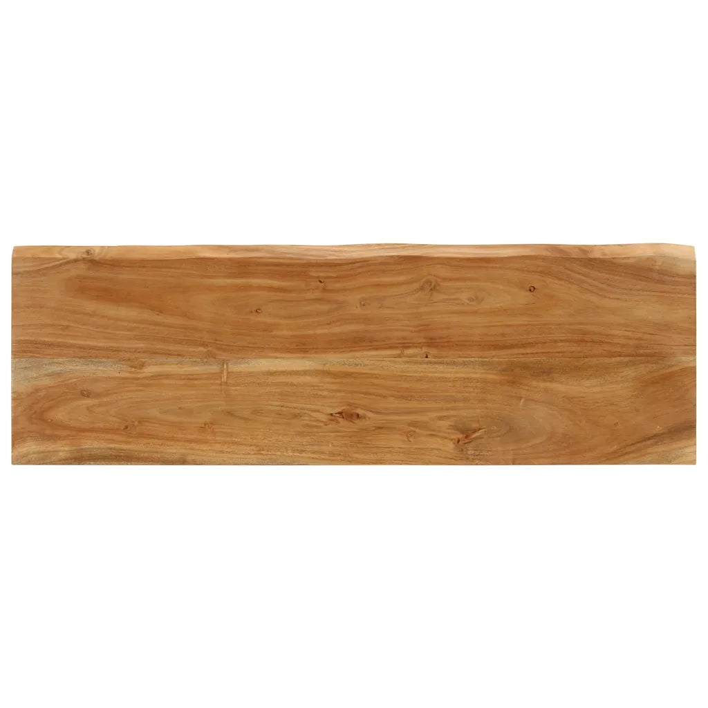 Panca con Bordi Vivi-Sgabello 105 cm in Legno Massello di Acacia 609622